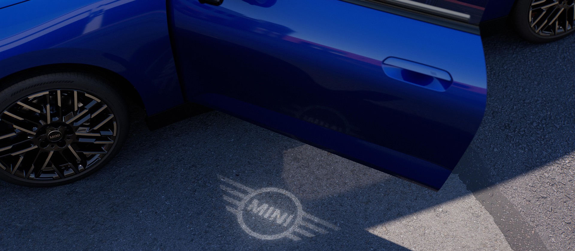 all-electric MINI Cooper light reflector